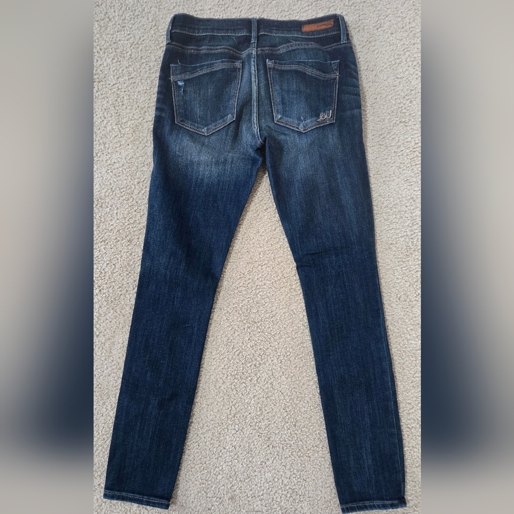 Express Mia Mid-Rise Skinny Jeans Size 4 - Picture 4 of 5